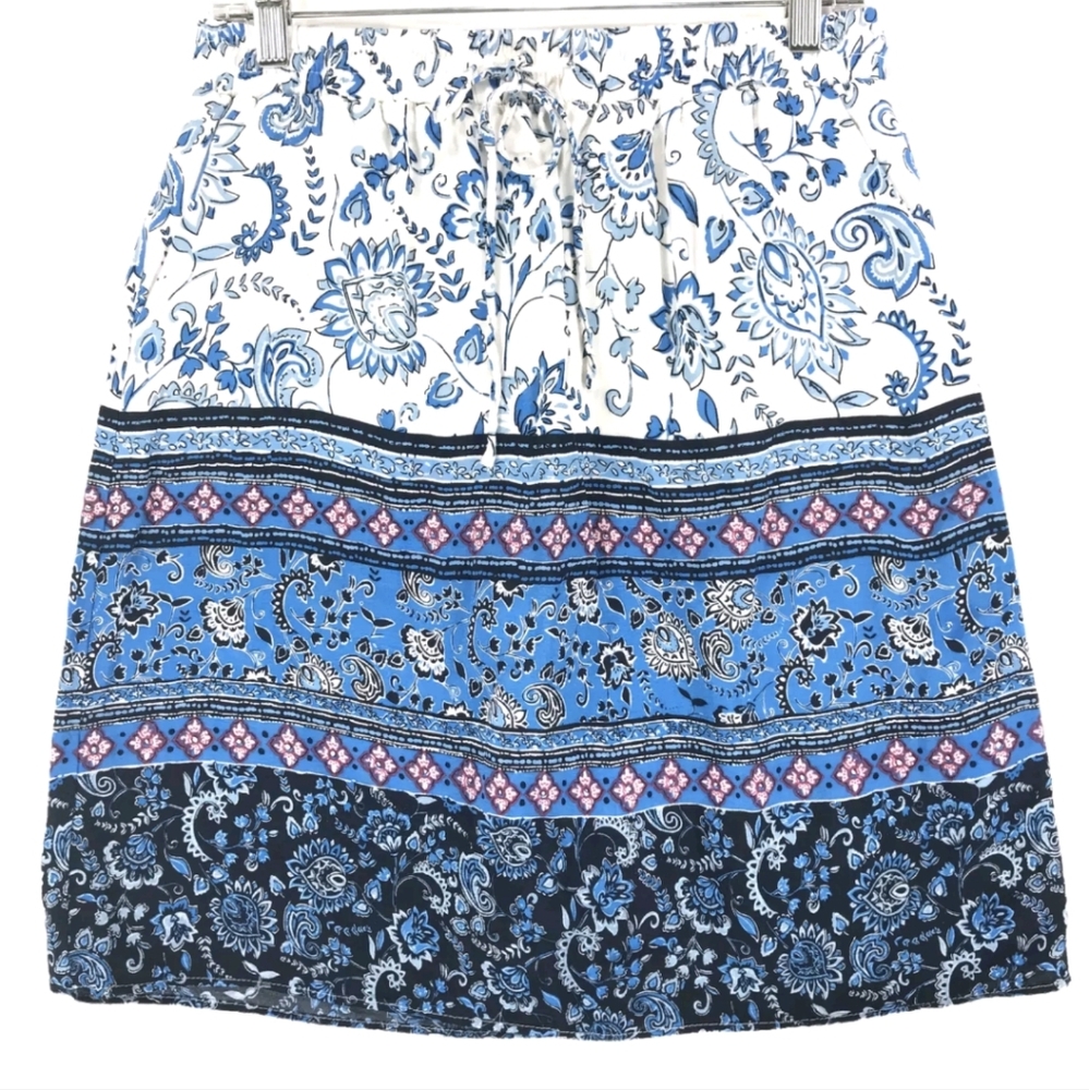 Loft Paisley Fully Lined Skirt with Pockets